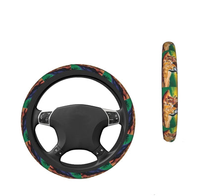 LK Steering Wheel Cover Simba Pumba And Rafiki Driving Wheel Cover Colorful