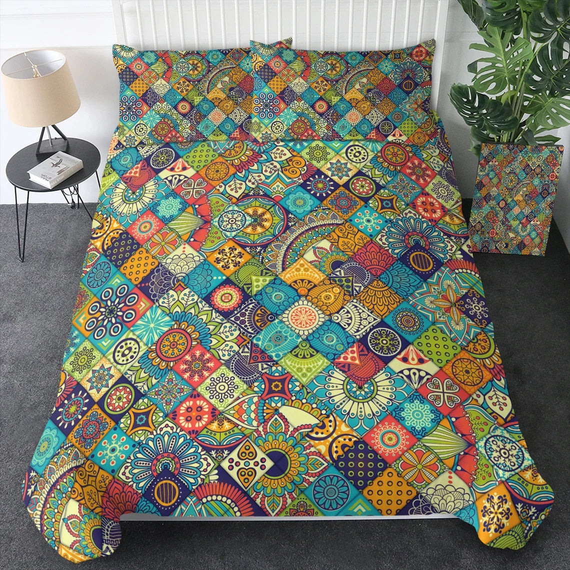 Patchwork Mandala Pattern Duvet Bedding Set