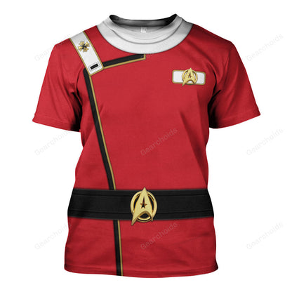 SaTr Admiral James T. Kirk Costume Officer T-Shirt