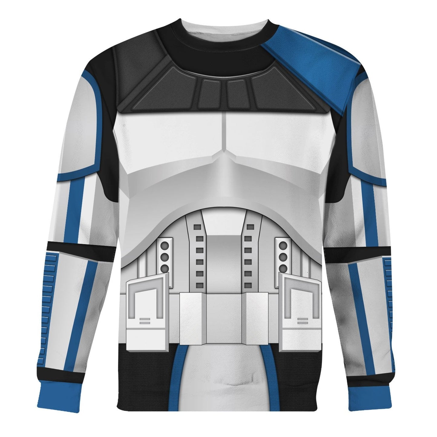 SW Hoodie Captain Rex Costume SW Cosplay T-shirt White Blue Unisex Adults