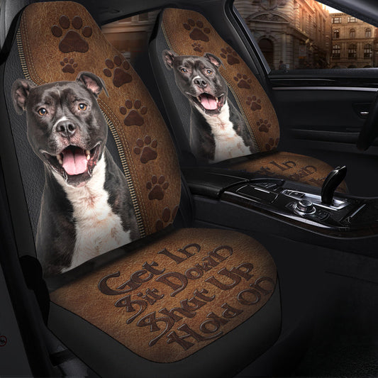 Get In Sit Down Shut Up Hold On Pitbull Car Seat Covers