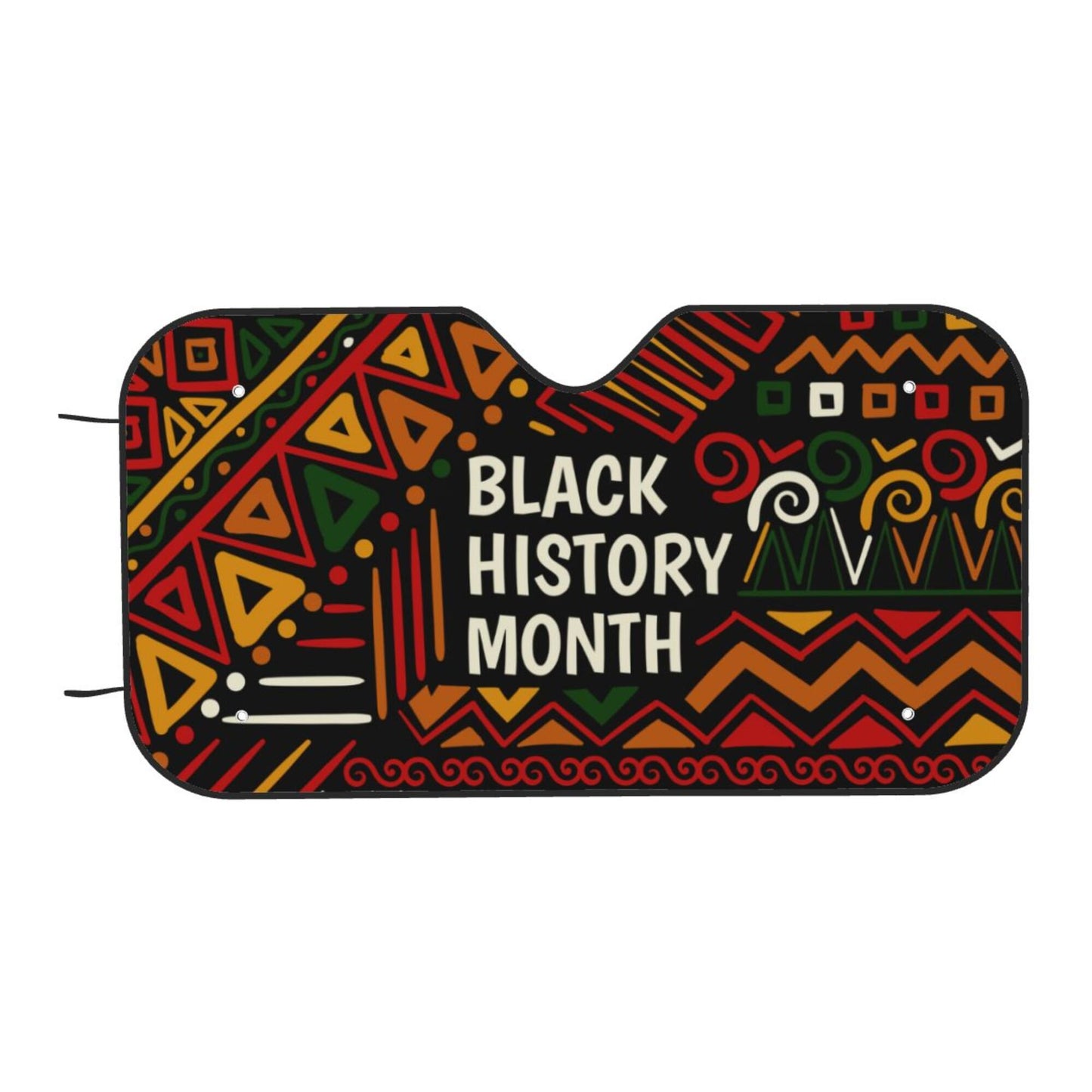 Black History Month Car Sun Shade Black History Month Tribal Pattern Winshield Sun Shade Colorful