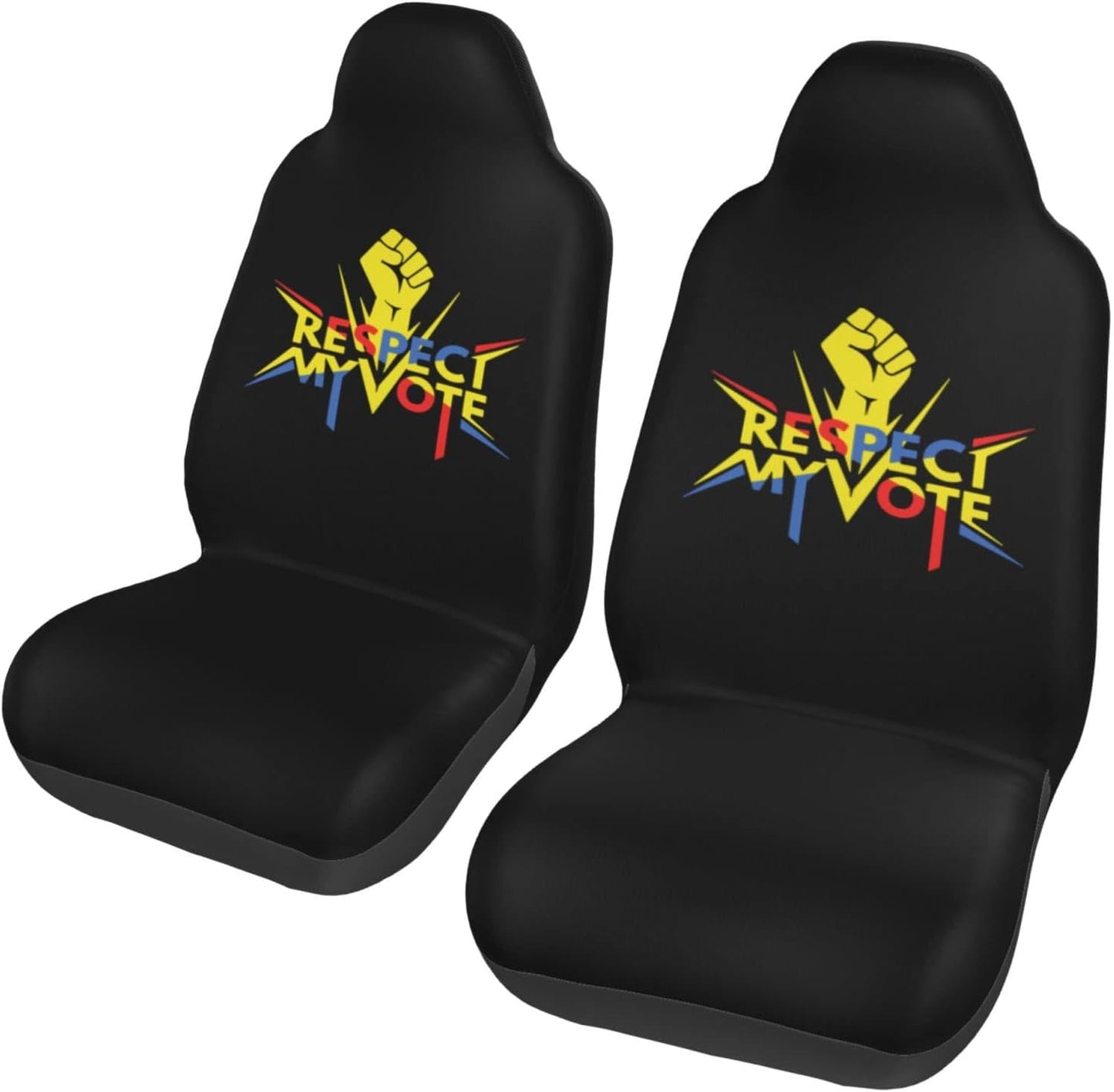 BLM Car Seat Covers BLM Respect My Vote Seat Covers Black