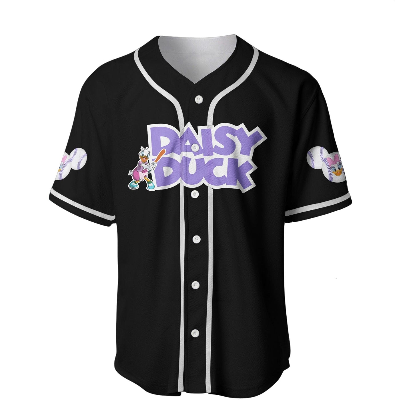 Disney Jersey Disney Daisy Duck As Pitcher Character Patterns Black Jersey Shirt Disney Baseball Jersey Daisy Duck Baseball Jersey