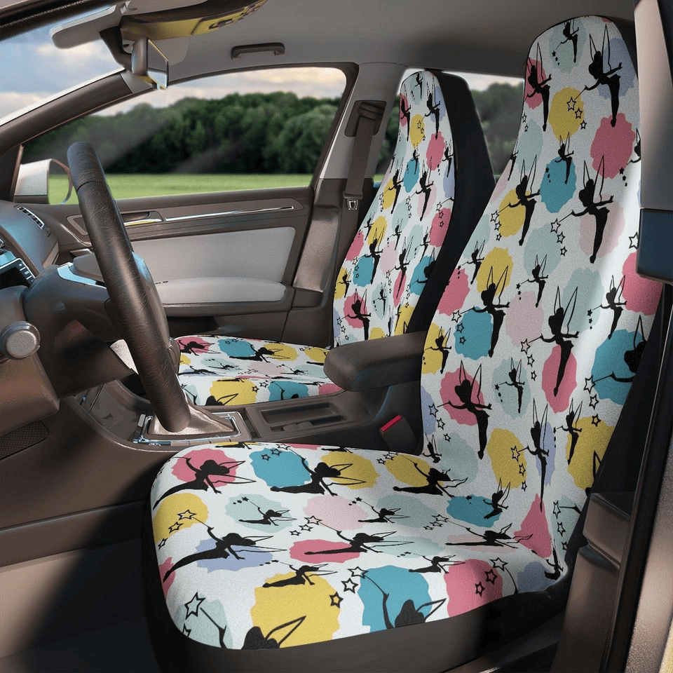 Tinker Bell Car Seat Covers Tinker Bell Pixie Dust Pattern Seat Covers Colorful