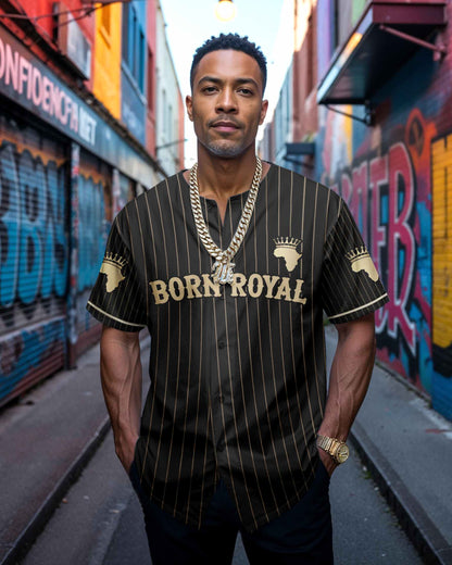 Born Royal - African American Baseball Jersey - Gift for Black Dad, Grandpa, Husband
