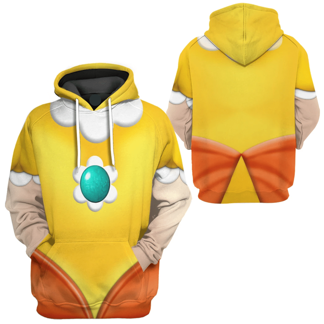 Super Mario Costume Hoodie Game Character Princess Daisy Costume T-shi ...