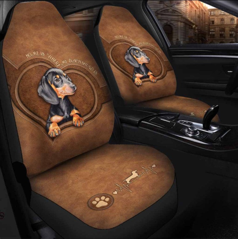 Home Is Where My Dachshund Is Car Seat Covers