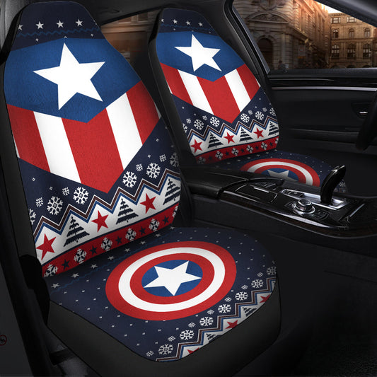 Christmas Captain America Christmas Car Seat Covers