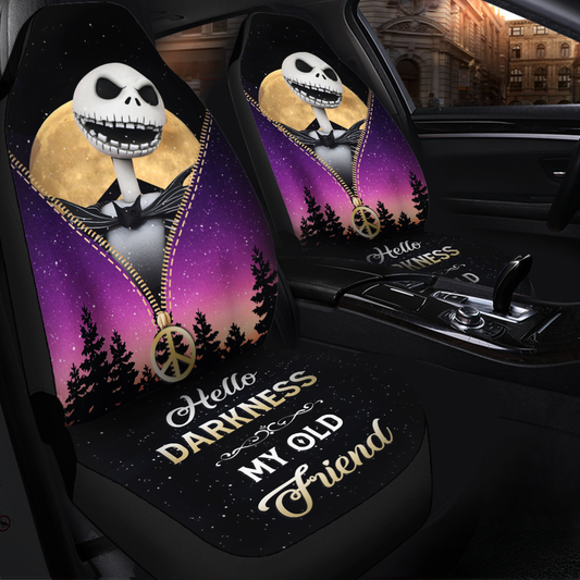 Jack Nightmare Christmas Darkness My Old Friend Hippie Moon Zipper Car Seat Covers
