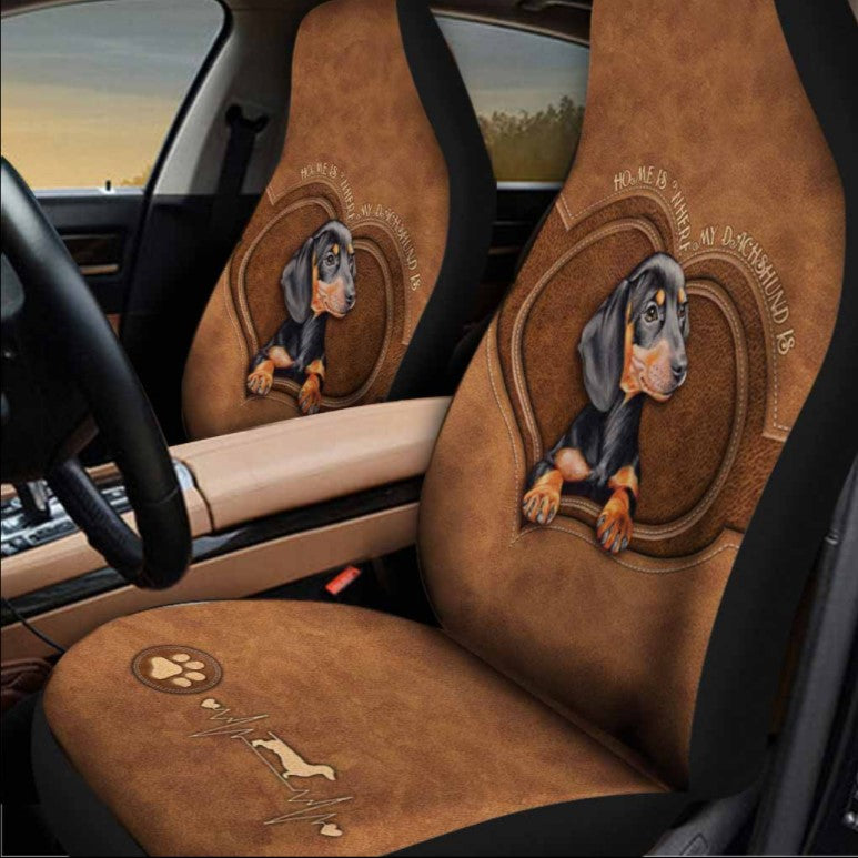 Home Is Where My Dachshund Is Car Seat Covers