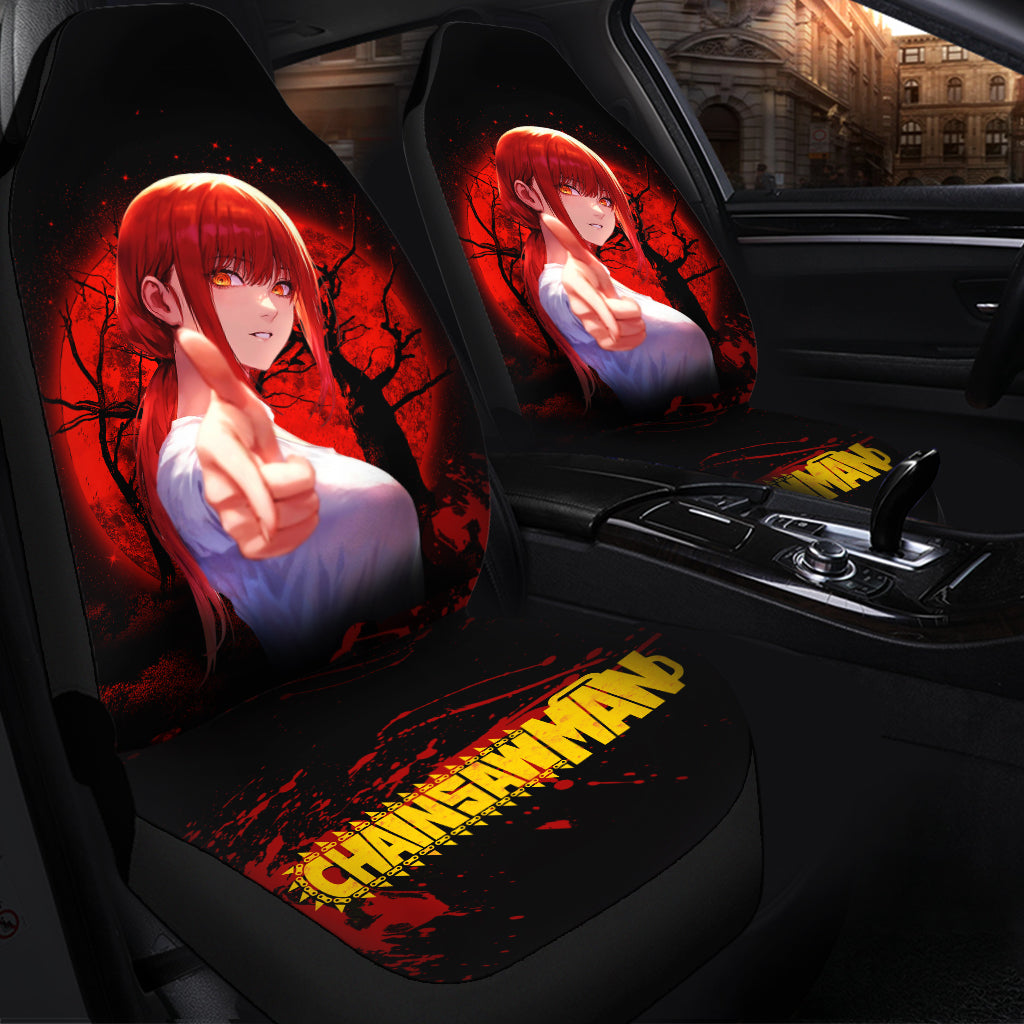 Makima Moonlight Chainsaw Man Car Seat Covers