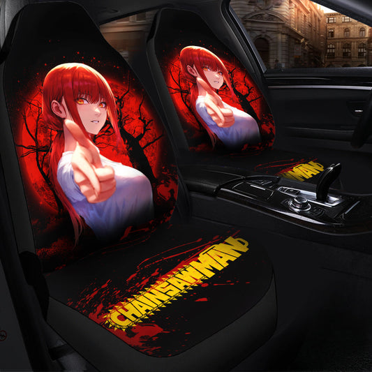 Makima Moonlight Chainsaw Man Car Seat Covers