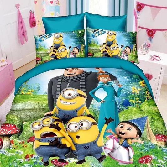 Minions Bedding Set Minions Gru Agnes Lucy Graphic Duvet Covers Colorful Unique Gift