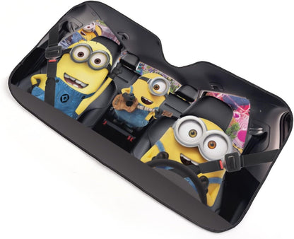 Minions Car Sun Shade Minions Singing Playing Guitar Winshield Sun Shade Colorful