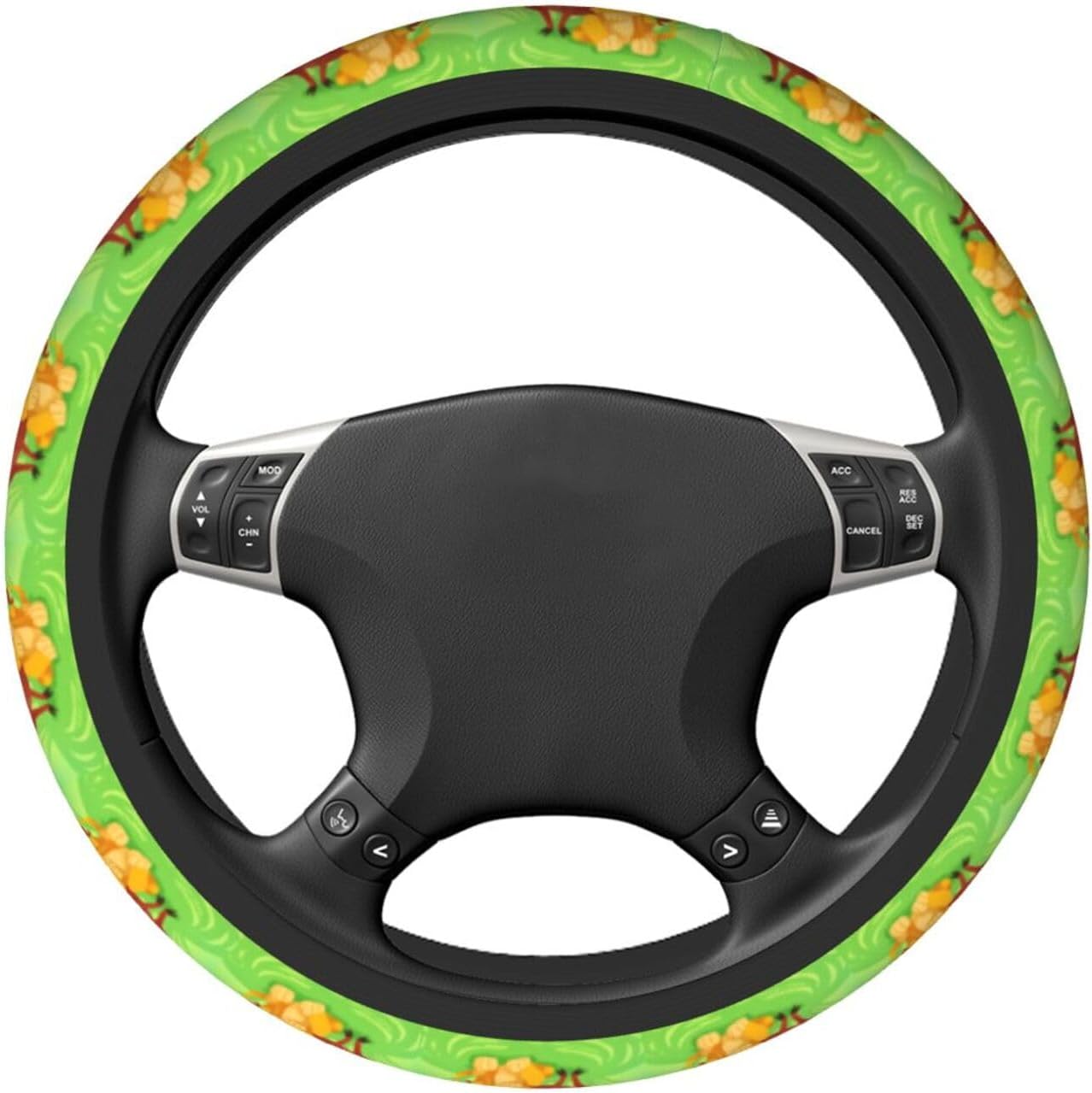 LK Steering Wheel Cover Simba Pumba And Timon Happy Driving Wheel Cover Colorful