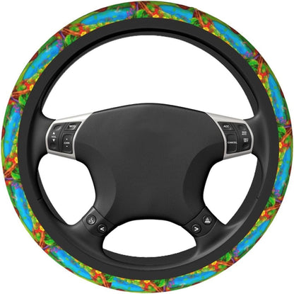 LK Steering Wheel Cover Simba Grown Up With Pumba And Timon Driving Wheel Cover Colorful