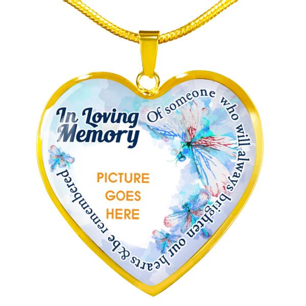 Personalized Memorial Heart Necklace In Loving Memory For Mom Dad Grandma Daughter Son Custom Memorial Gift M253.2