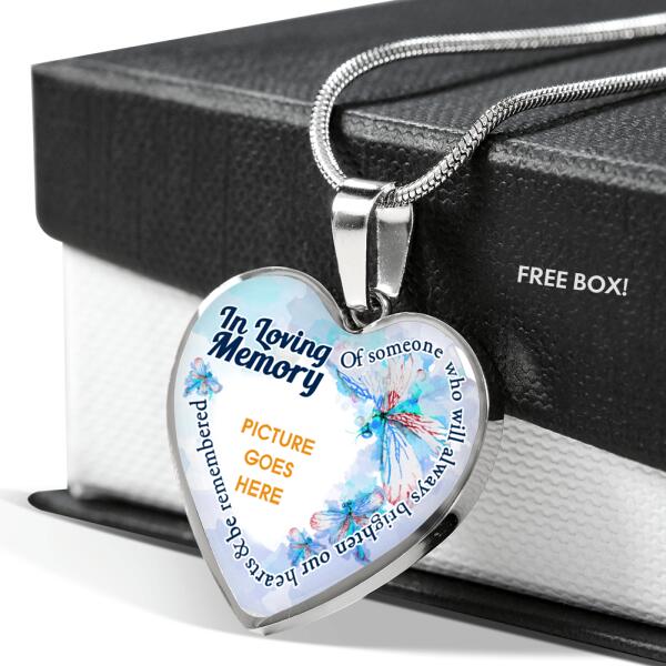 Personalized Memorial Heart Necklace In Loving Memory For Mom Dad Grandma Daughter Son Custom Memorial Gift M253.2