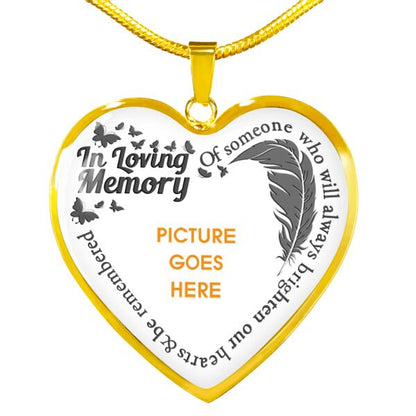Personalized Memorial Heart Necklace Butterfly In Loving Memory For Mom Dad Grandma Daughter Son Custom Memorial Gift M253.1
