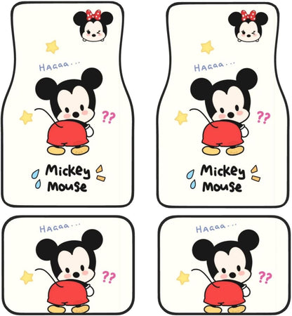 MM Car Mats DN Cute Chibi MM Butt Pattern Car Floor Mats White