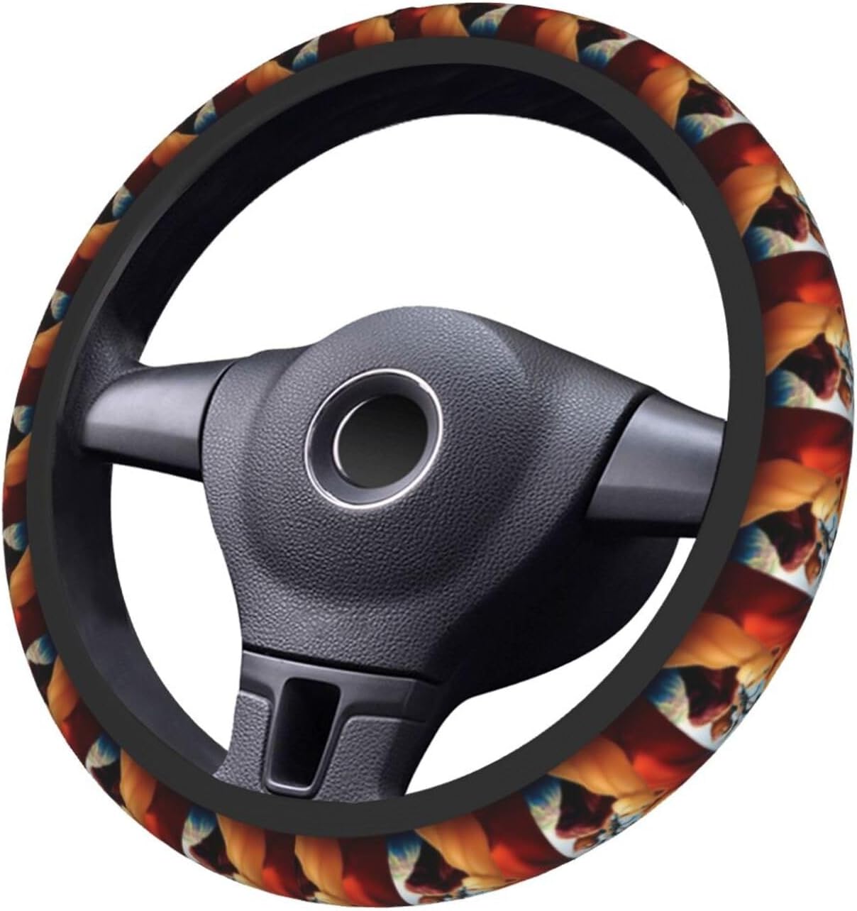 LK Steering Wheel Cover The LK Movie Poster Pattern Driving Wheel Cover Colorful