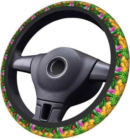 LK Steering Wheel Cover Happy Time Simba And Friends In Jungle Driving Wheel Cover Colorful