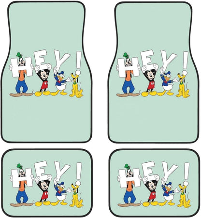 DN Car Mats MM Goofy Donald Pluto Hey Car Floor Mats Colorful