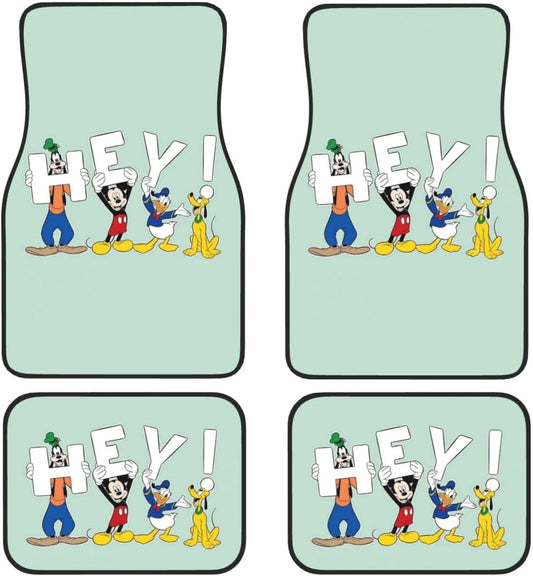 DN Car Mats MM Goofy Donald Pluto Hey Car Floor Mats Colorful