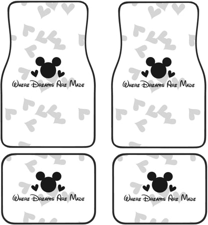 MM Car Mats DN MM Head Where Dream Are Made Car Floor Mats White