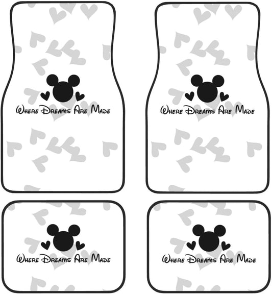 MM Car Mats DN MM Head Where Dream Are Made Car Floor Mats White