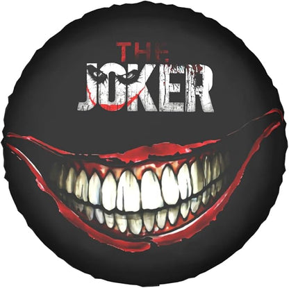 Joker Spare Tire Cover DC The Joker Smiling Mouth Tire Covers Black Red