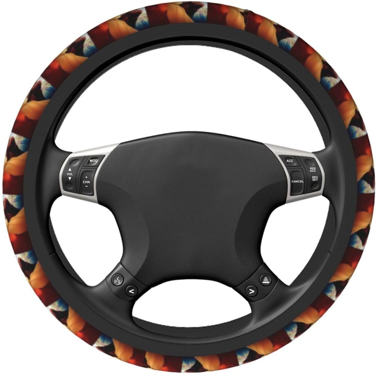LK Steering Wheel Cover The LK Movie Poster Pattern Driving Wheel Cover Colorful