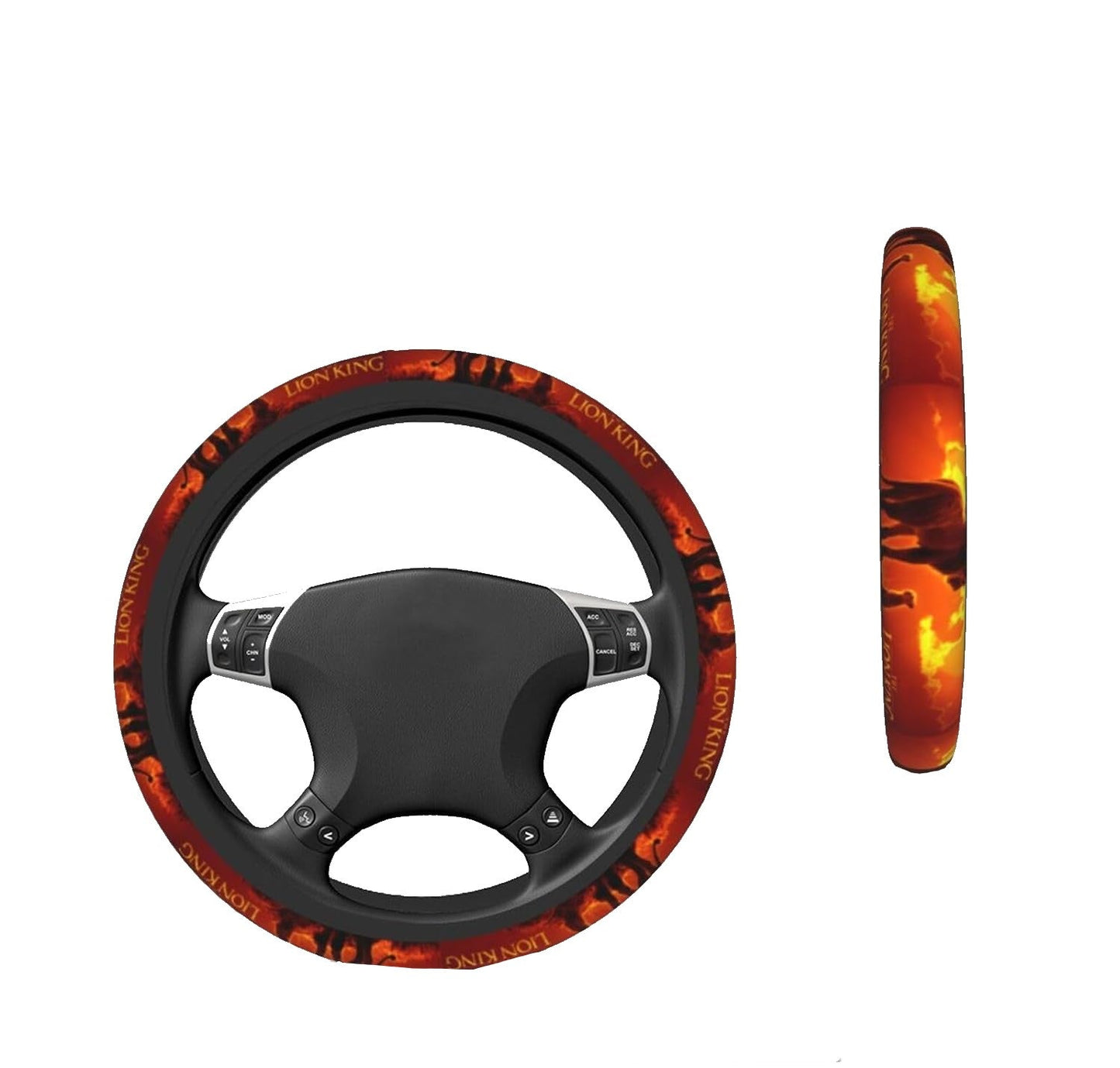 LK Steering Wheel Cover The LK And His Son Driving Wheel Cover Orange