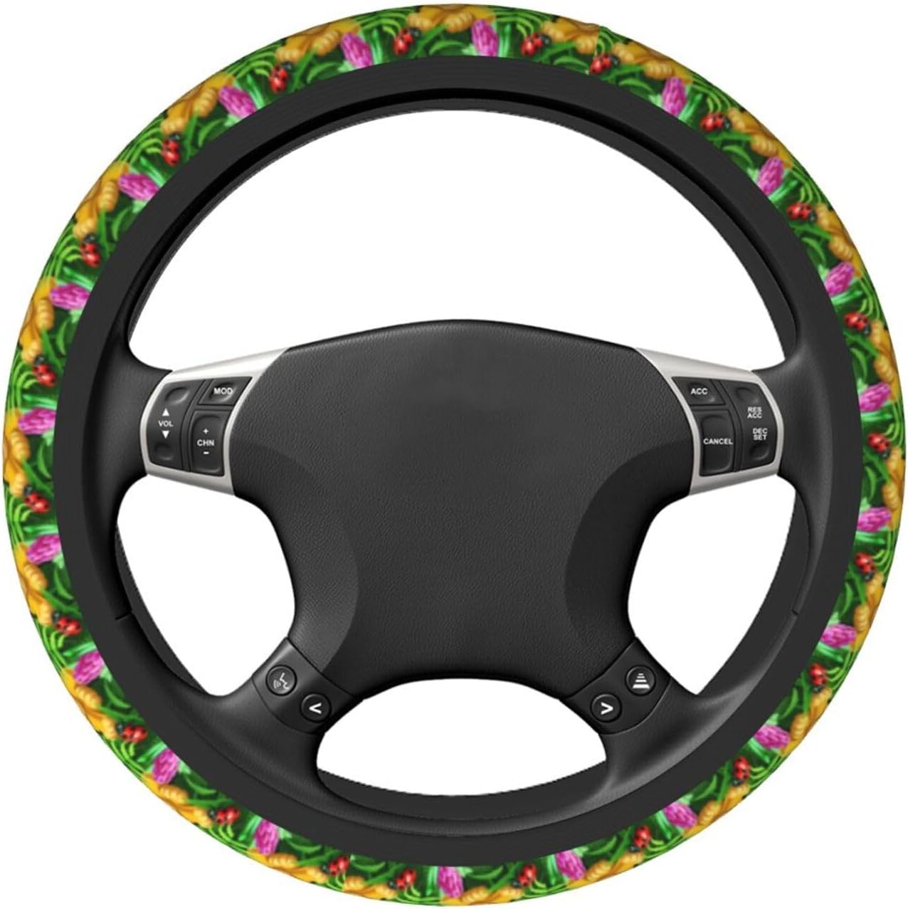 LK Steering Wheel Cover Happy Time Simba And Friends In Jungle Driving Wheel Cover Colorful