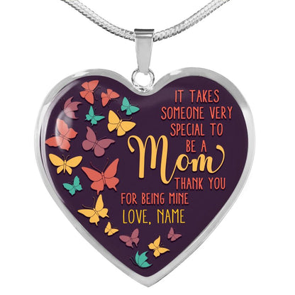 Personalized Mother Heart Necklace To Very Special To Be A Mom Custom Mother's Day Gift F149