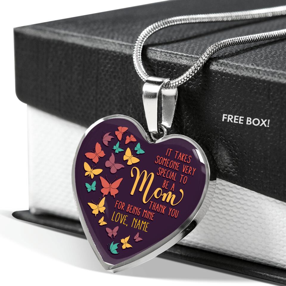 Personalized Mother Heart Necklace To Very Special To Be A Mom Custom Mother's Day Gift F149