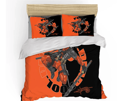 DP Bedding Set DP Jump Fighting Comic Graphic Duvet Covers Red Black Unique Gift