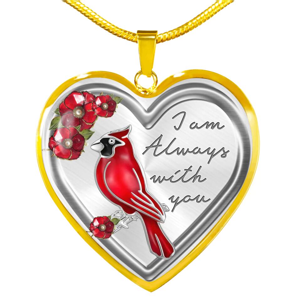 Personalized Memorial Heart Necklace I Am Always With You Custom Memorial Gift M834