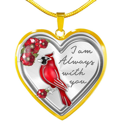 Personalized Memorial Heart Necklace I Am Always With You Custom Memorial Gift M834