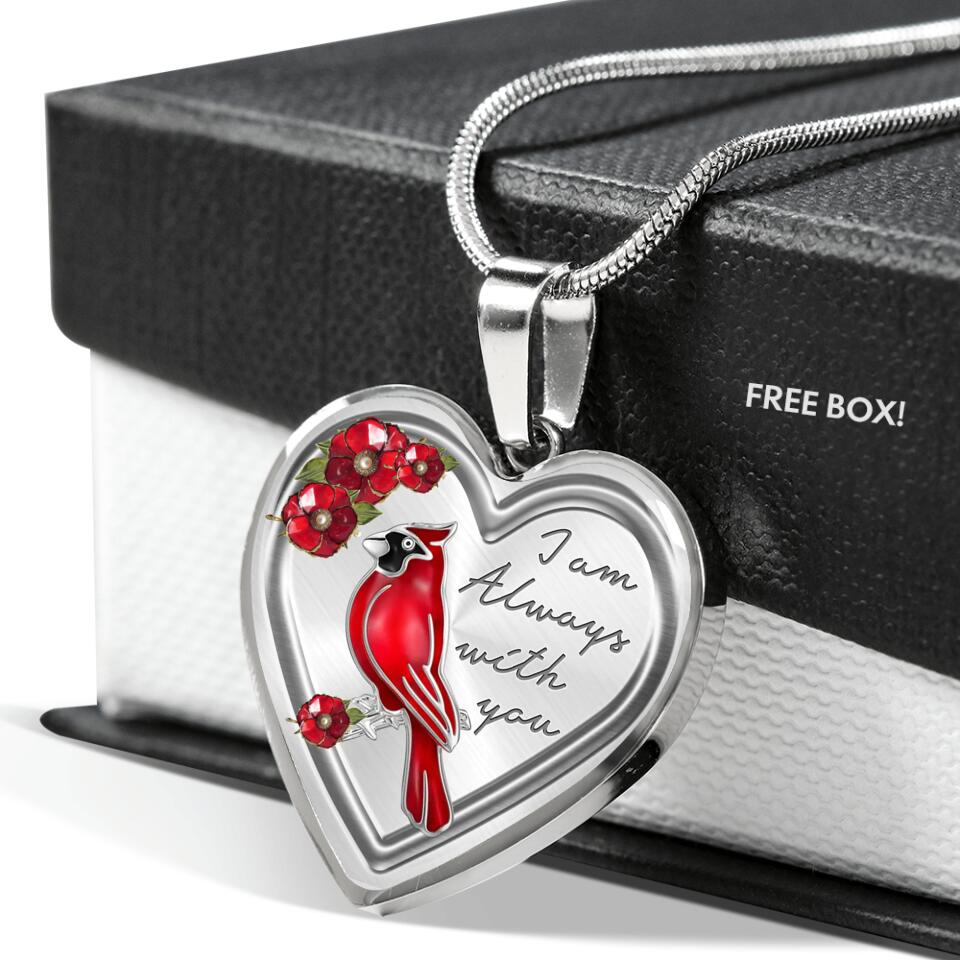 Personalized Memorial Heart Necklace I Am Always With You Custom Memorial Gift M834