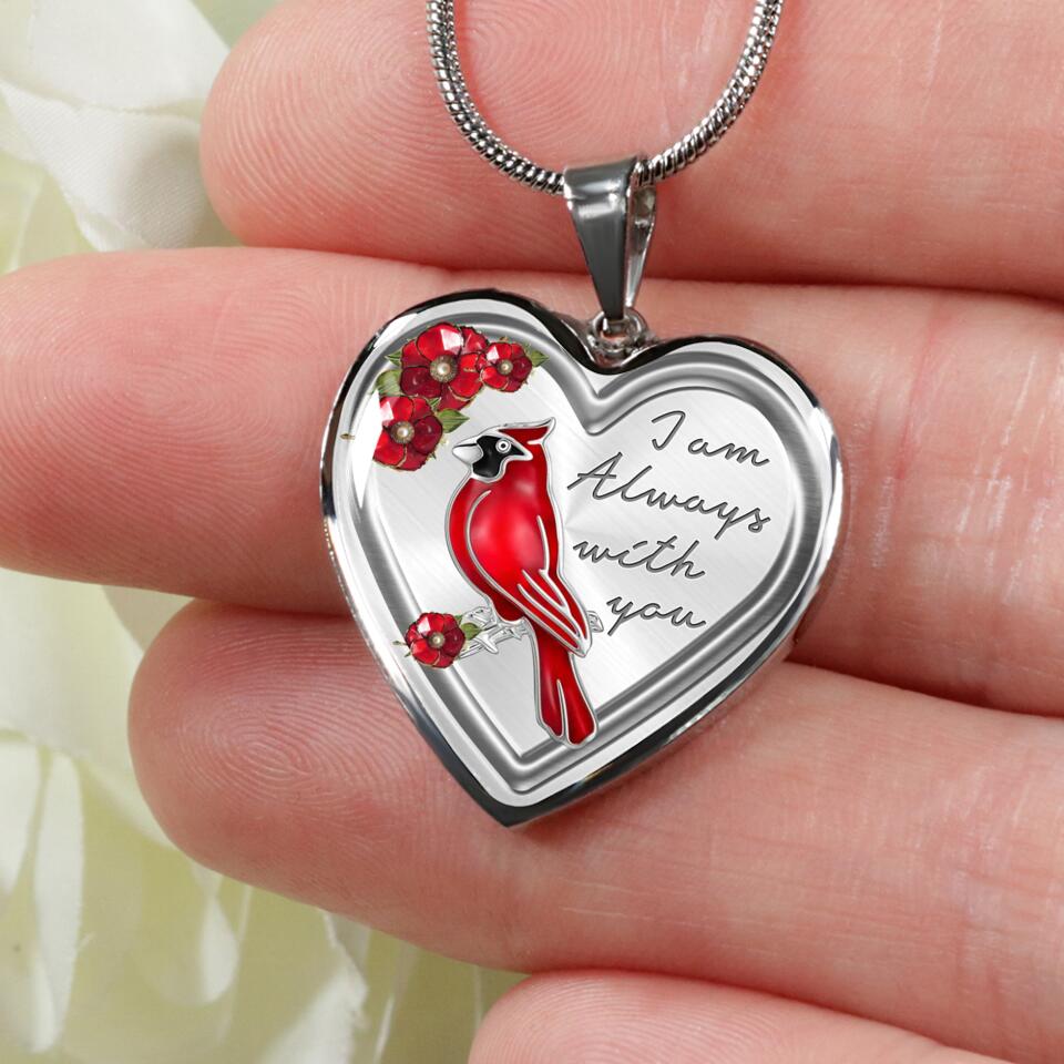 Personalized Memorial Heart Necklace I Am Always With You Custom Memorial Gift M834