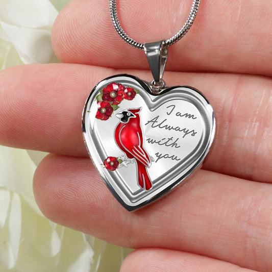 Personalized Memorial Heart Necklace I Am Always With You Custom Memorial Gift M834