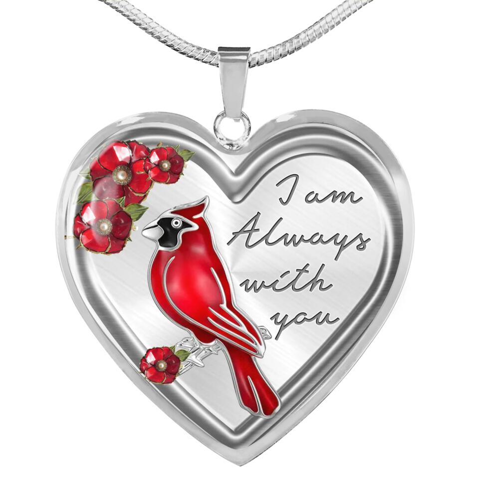 Personalized Memorial Heart Necklace I Am Always With You Custom Memorial Gift M834