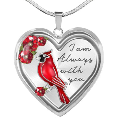 Personalized Memorial Heart Necklace I Am Always With You Custom Memorial Gift M834