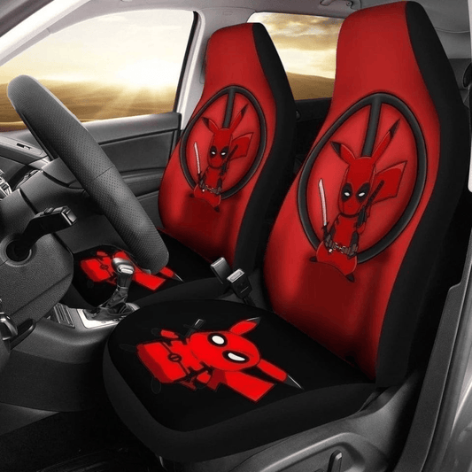 DP Car Seat Covers Funny Pikapool Pika Cross Over DP Seat Covers Red