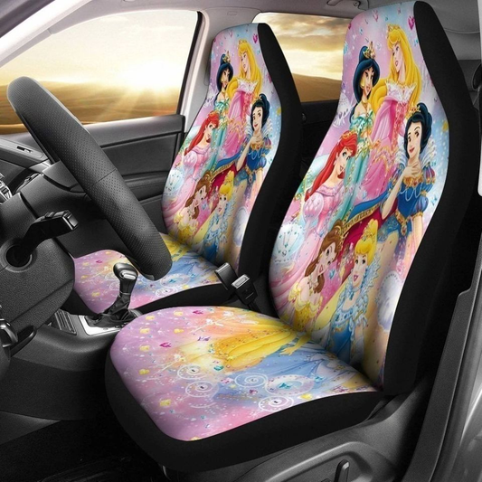 DN Car Seat Covers DN Princesses In Gown Seat Covers Colorful