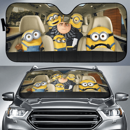 Minions Car Sun Shade Deadpicable Me Gru And Minions Winshield Sun Shade Colorful