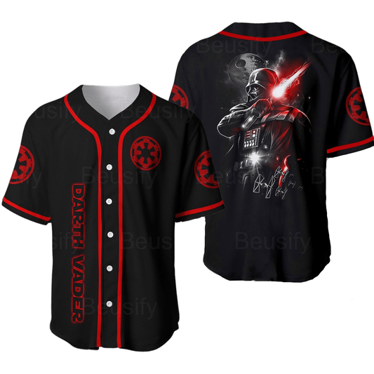 Star Wars Jersey Star Wars Darth Vader Graphic Galactic Empire Symbol Red Black Jersey Shirt Star Wars Baseball Jersey For Men