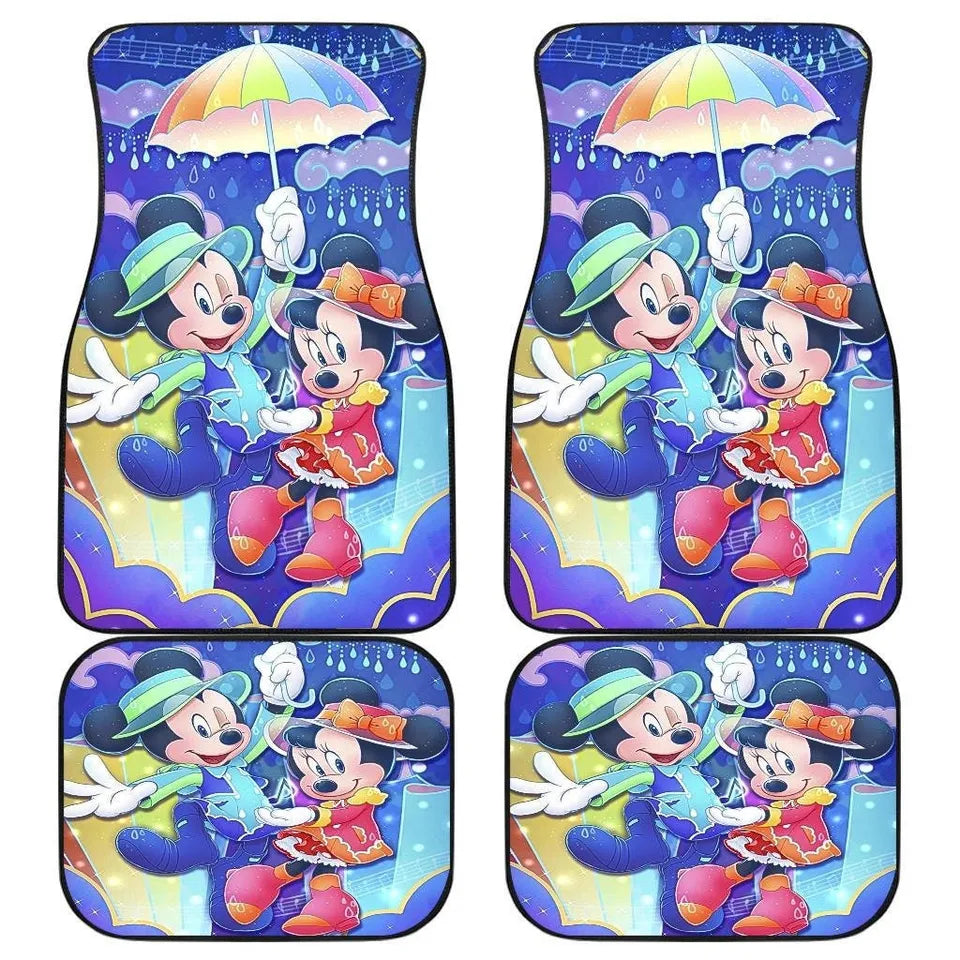 MM Car Mats DN MM Minnie In The Rain Car Floor Mats Blue